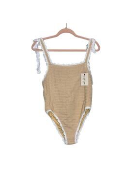 NWT Maiyo Swimwear Crochet Square Neck One Piece Swim